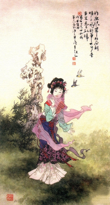 国画古代美人仕女图